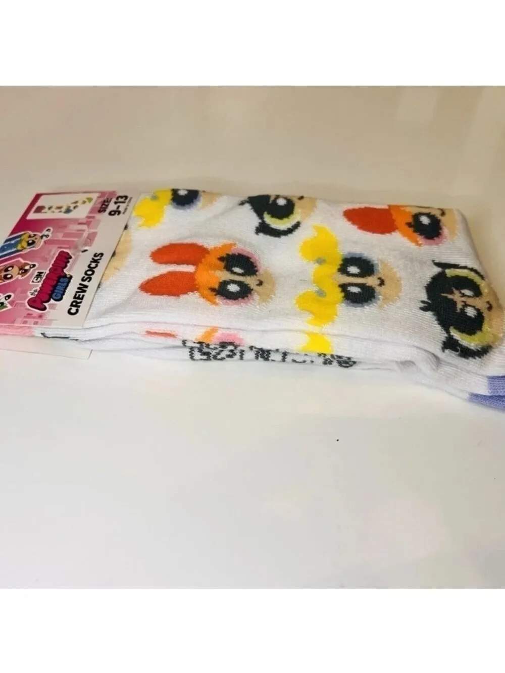 Powerpuff Girls Crew Socks Bubbles Buttercup Blossom New Super Hero Novelty Sock